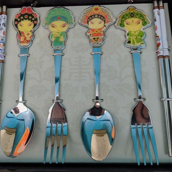 Chinese Opera Silverware Set - 0088 - Picture 3 of 4